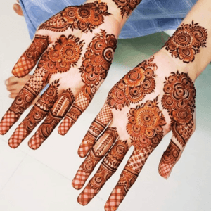 Simple Mehndi Design New Full Hand 12
